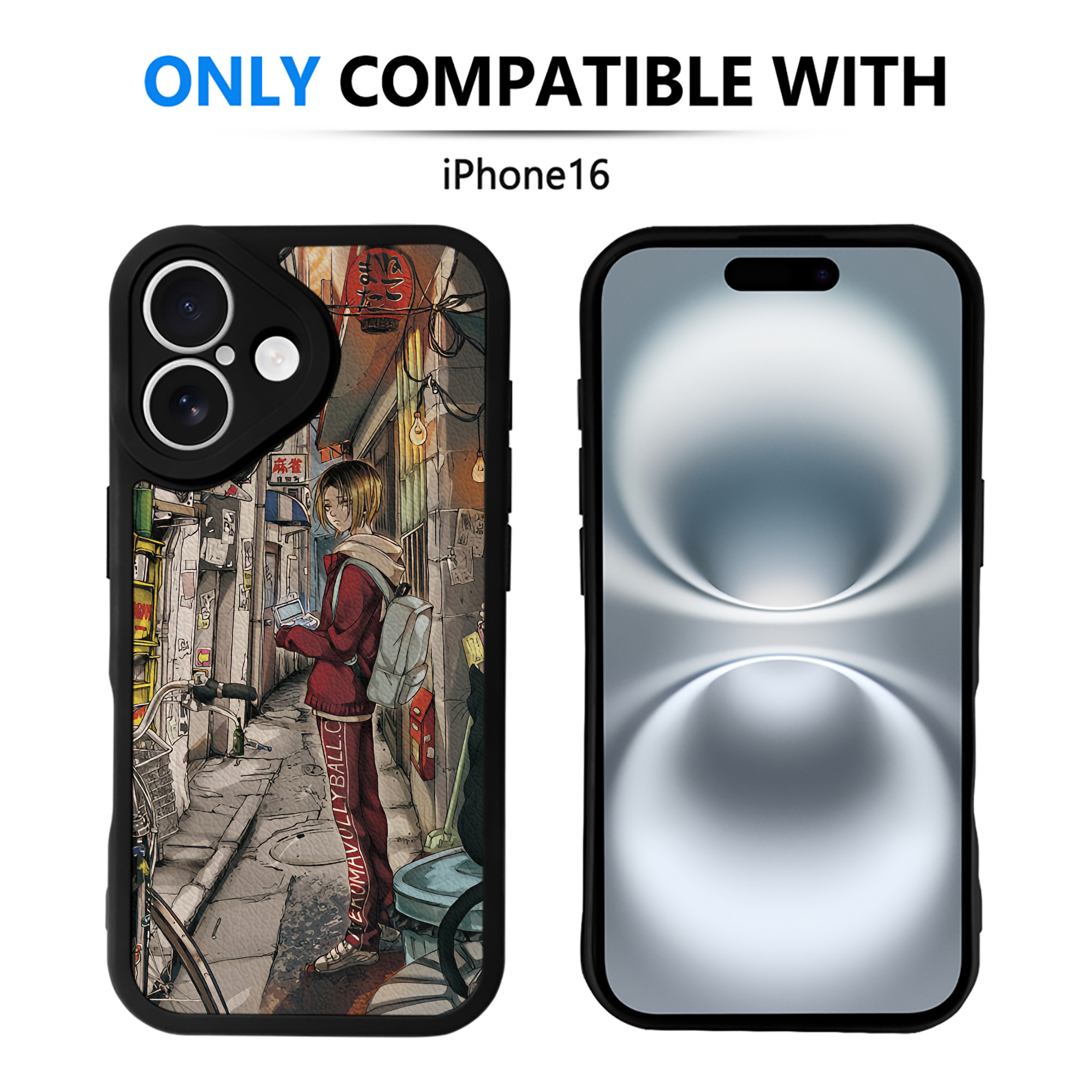 （画像用） ハイキュー!! Haikyu!! 【iPhone 16シリーズ対応】シリコンスマホケース（レザー調） 材質：シリコン
